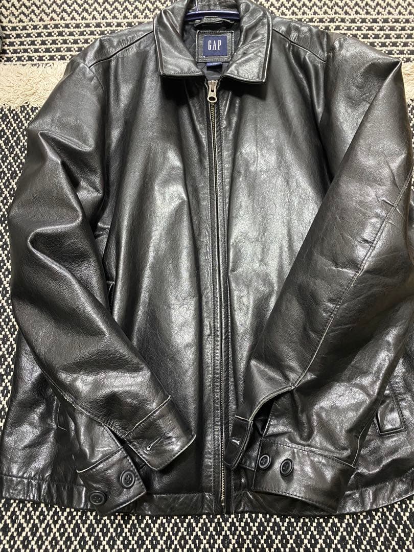 90s old GAP ブラック レザージャケット