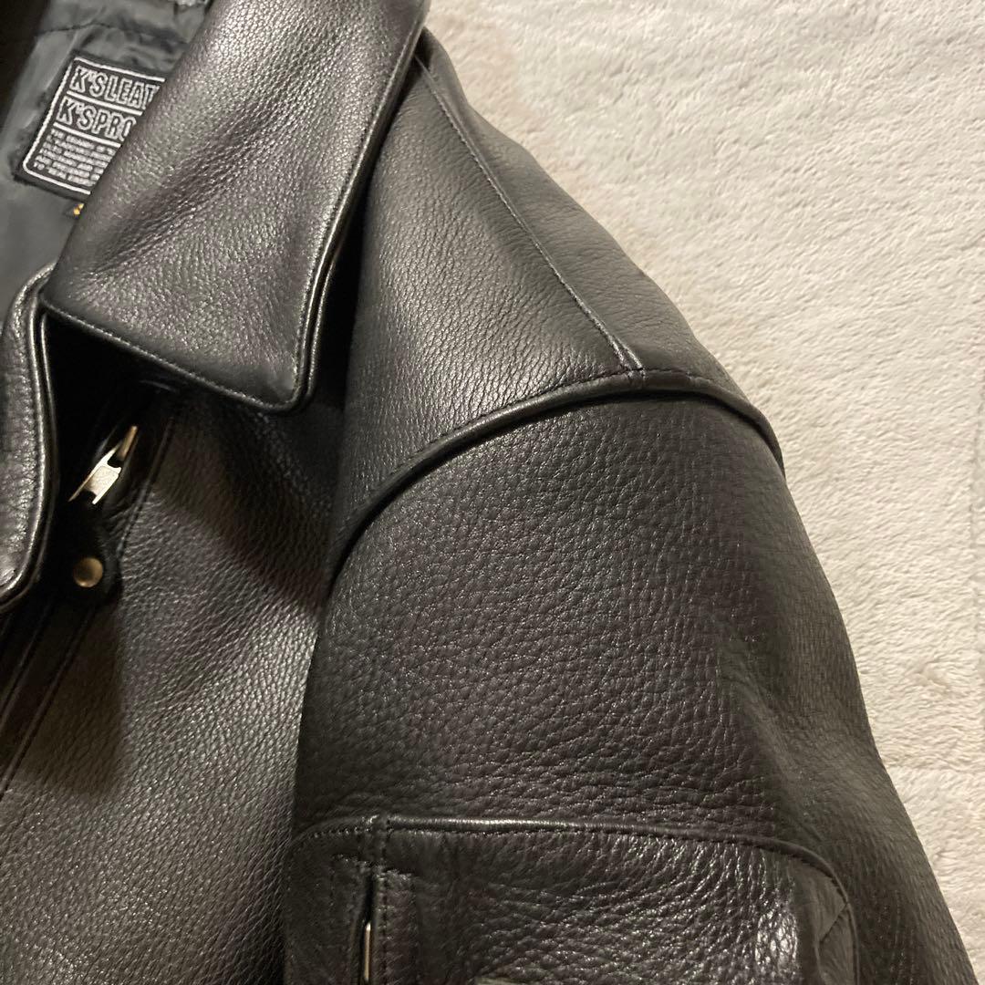 極美品　プロテクター付　3L KADOYA カドヤ　 ダブルライダースジャケット