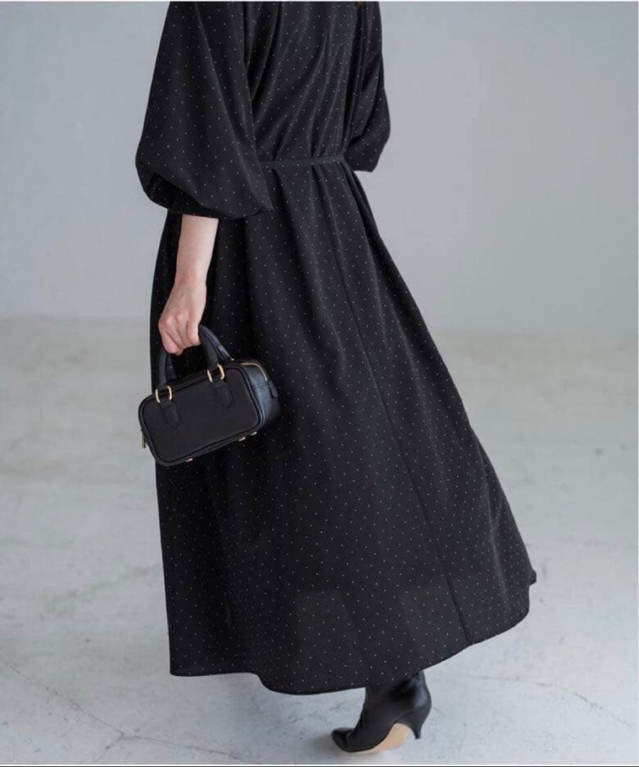 IENA ドットサッシュワンピース