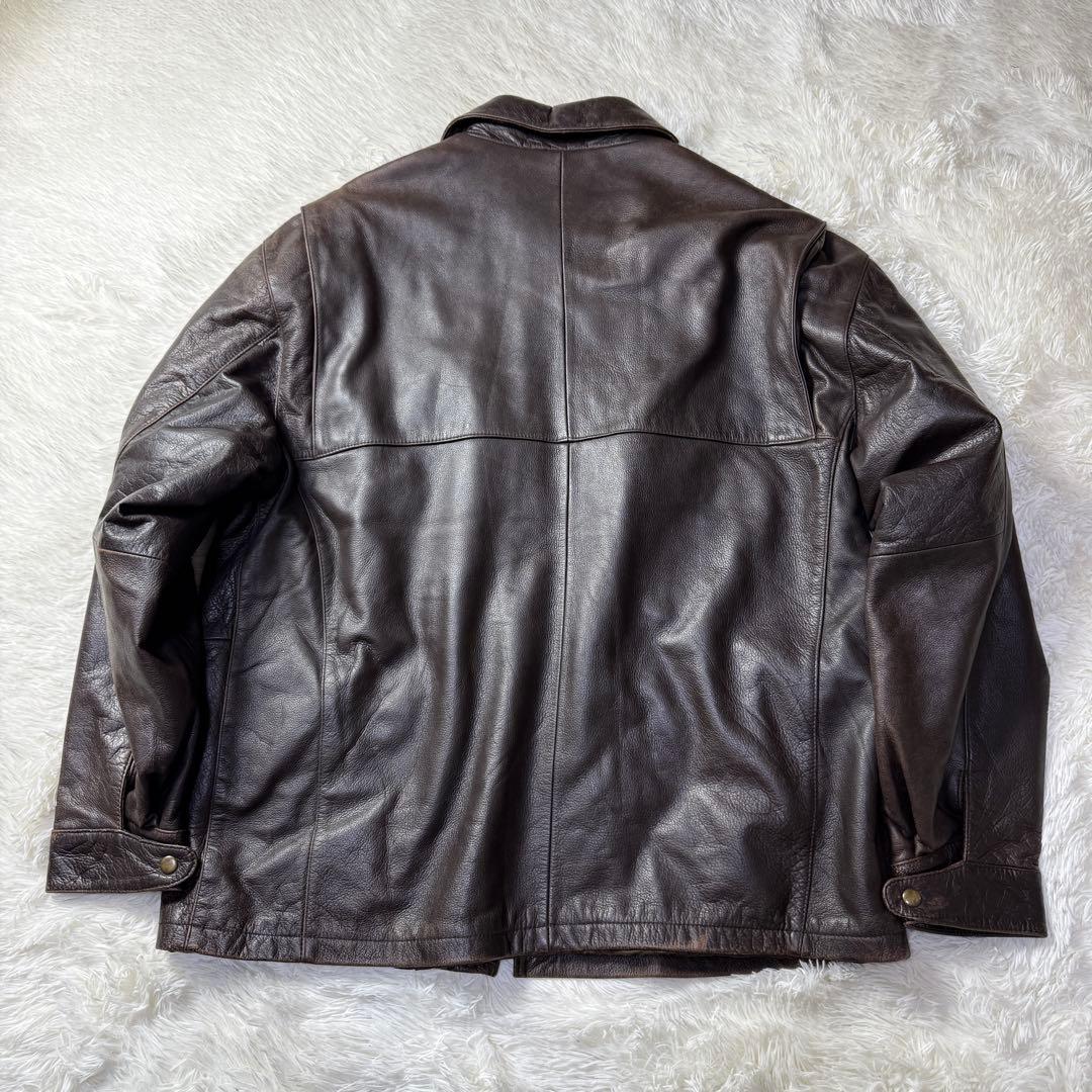 【90s】OLD GAP PREMIUM レザー カーコート ジャケット XL