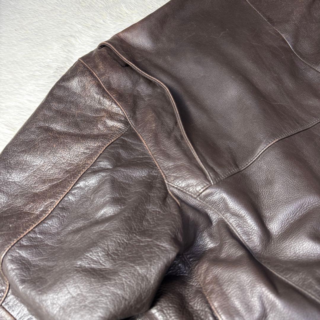 【90s】OLD GAP PREMIUM レザー カーコート ジャケット XL