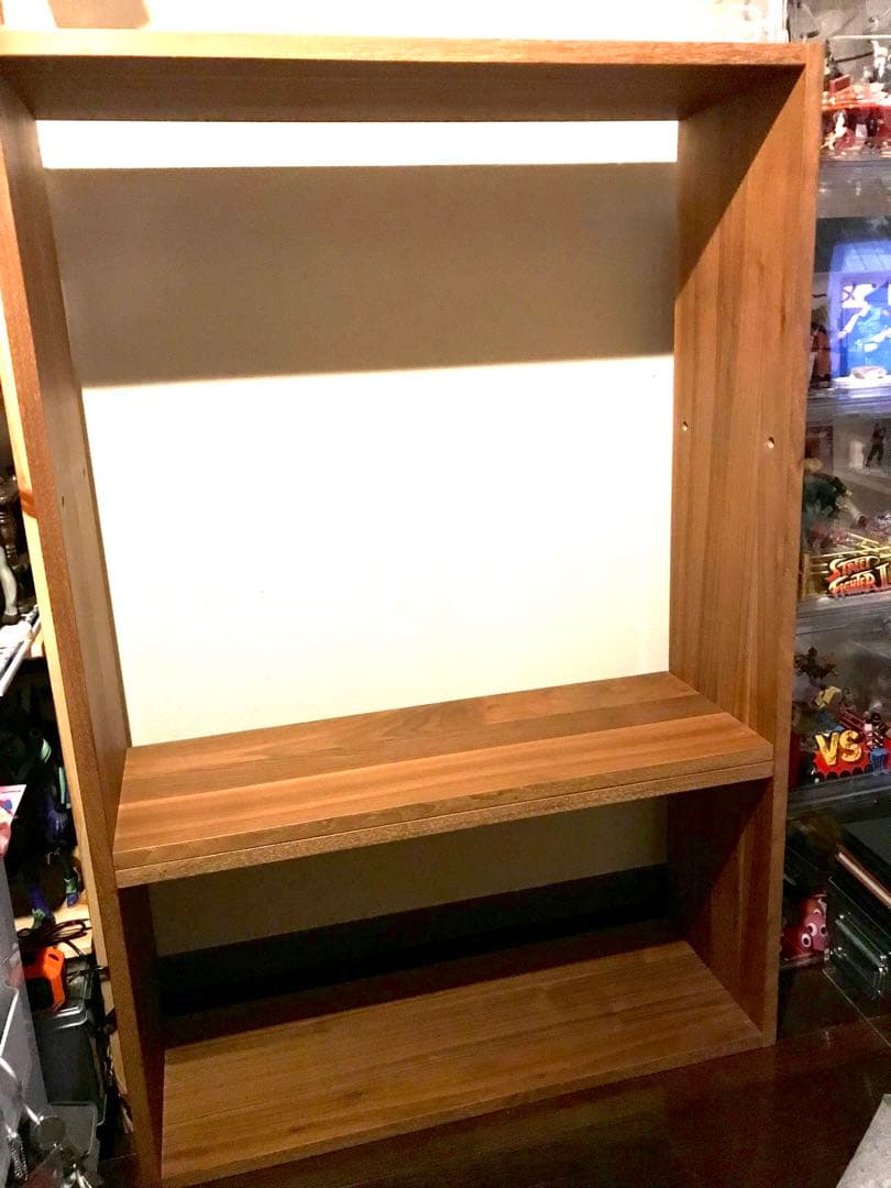 無印良品　スタッキングシェルフ　ワイド　３段　ウォールナット材