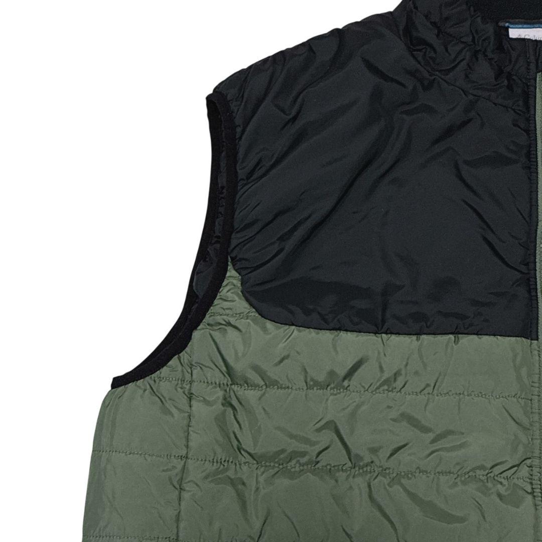 【美品】Columbia コロンビア ダウンベスト 2XL相当 黒×緑