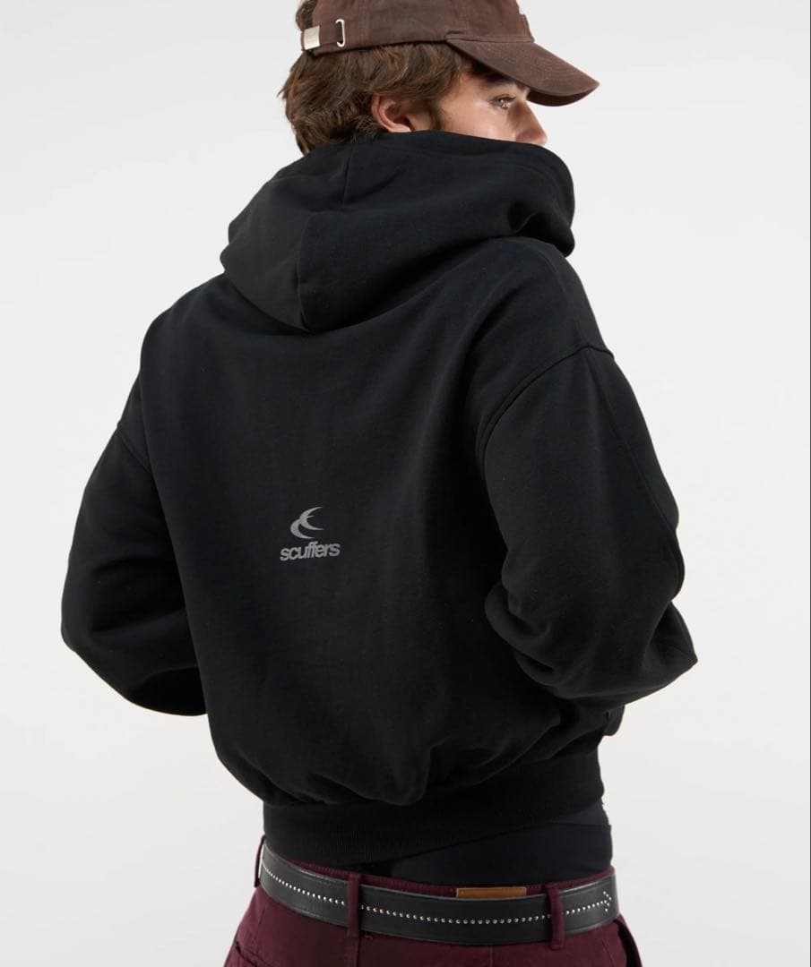 scuffeパーカー STEEL BLACK ZIPPER