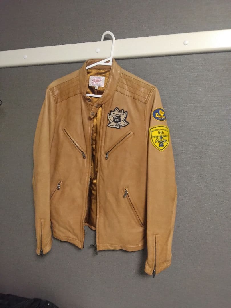 Duffer レザージャケット ラムレザー シングルライダース Lサイズ