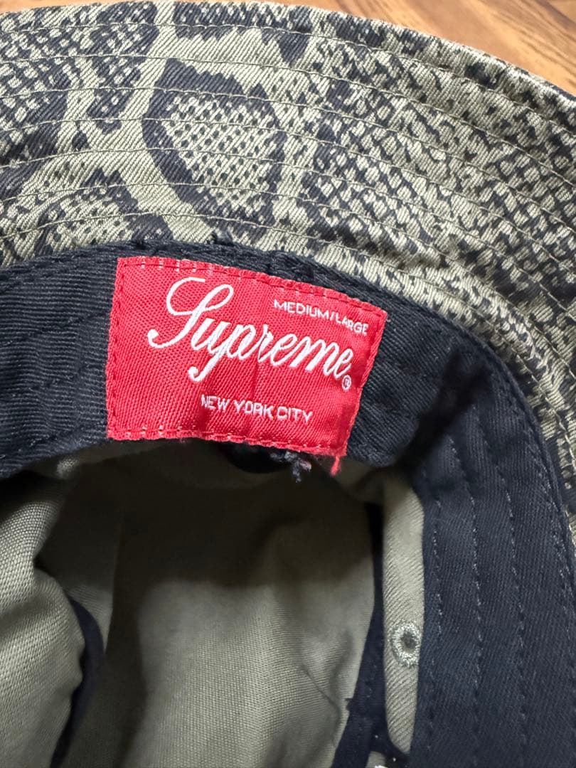 supreme 蛇柄バケットハット M/L