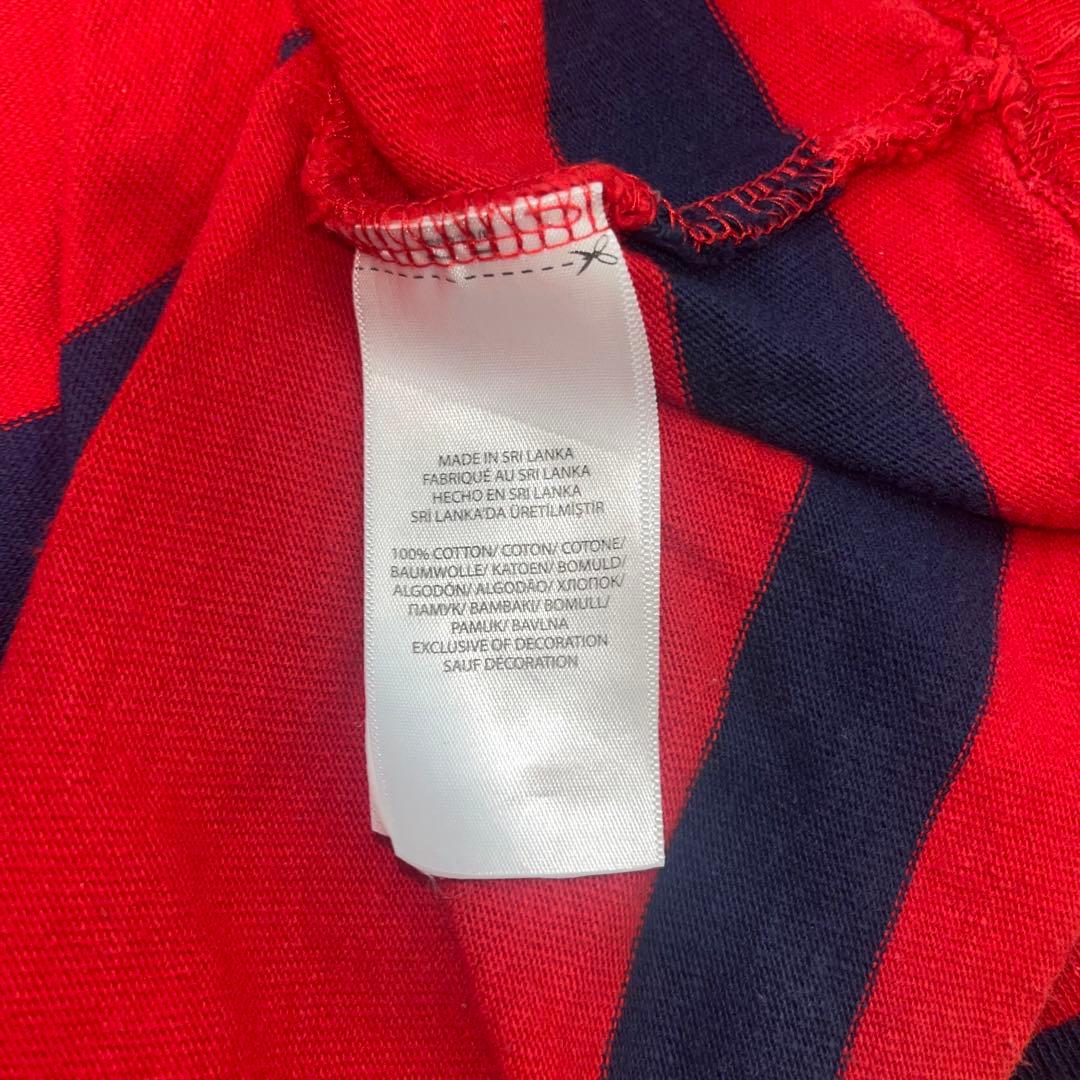 POLO RALPH LAUREN ラガーシャツ M レッド×ネイビー ボーダー