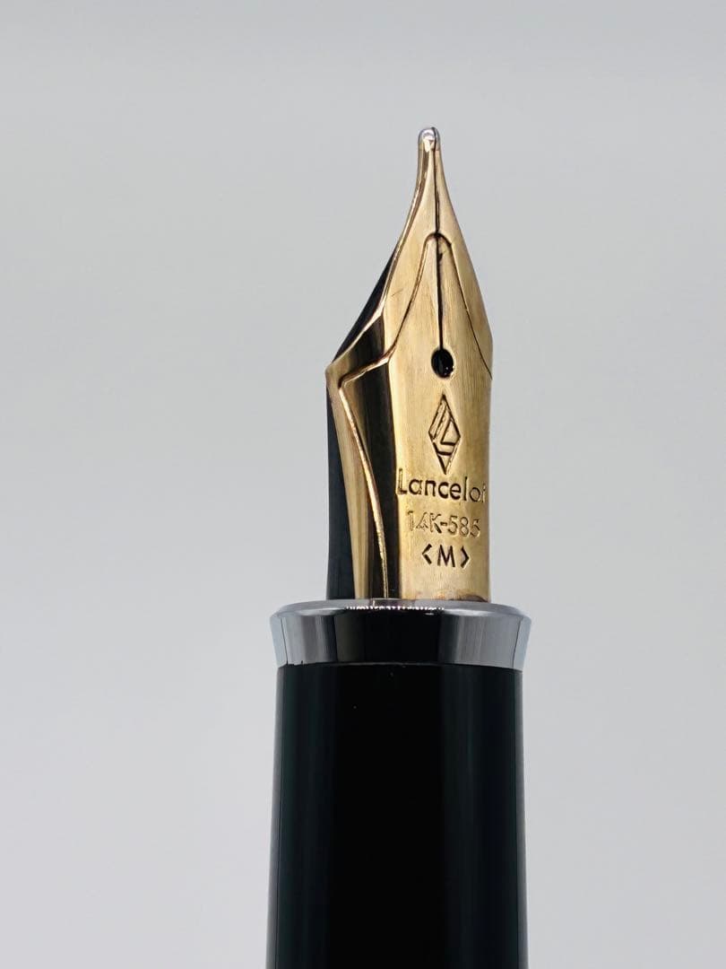 美品 ランスロット 万年筆　14k 585 M