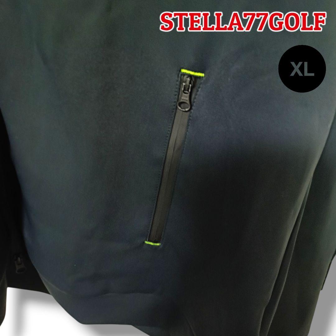【高品質】STELLA77GOLF フルジップパーカー XLブラックメンズゴルフ