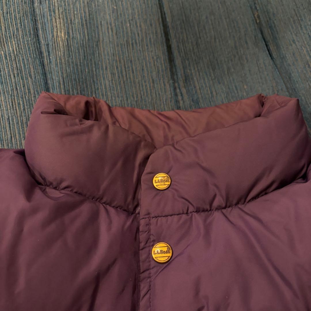希少　メンズ　L.L.Bean エルエルビーン ダウンベスト パープル 紫80s