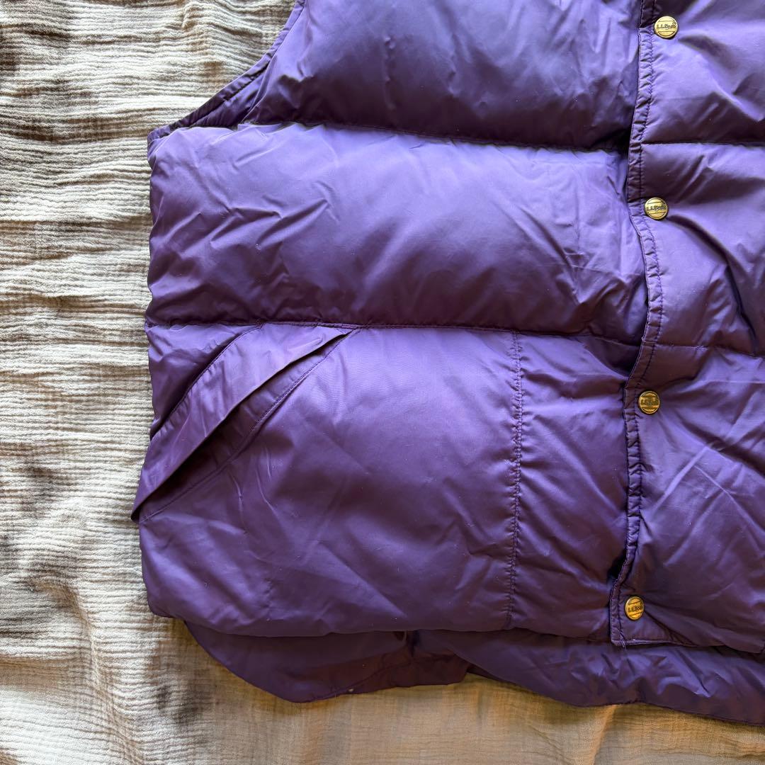 希少　メンズ　L.L.Bean エルエルビーン ダウンベスト パープル 紫80s