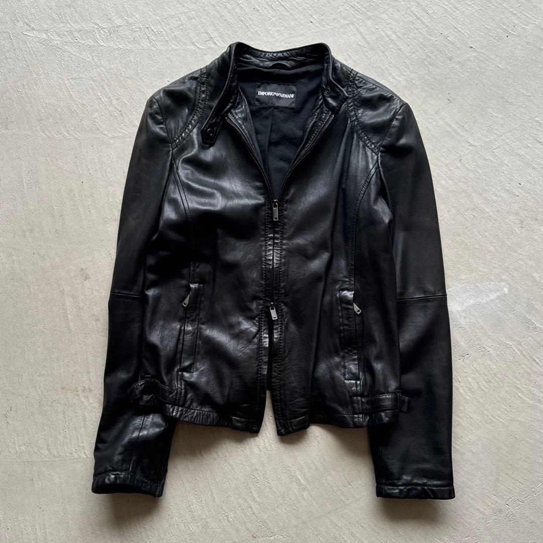 ジャケット・アウター 00s emporio armani single leather jacket