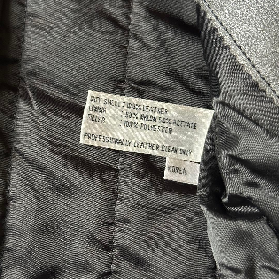Shingle Creek レザージャケット ボア襟 XL 黒 エポレット 本革
