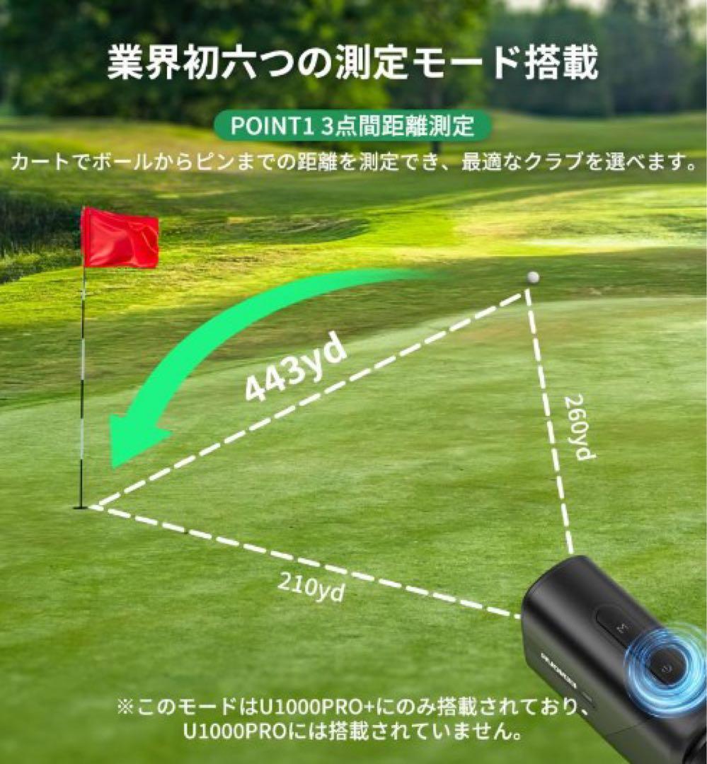 EENDOUR ゴルフ用距離計 U1000PRO+ ホワイト
