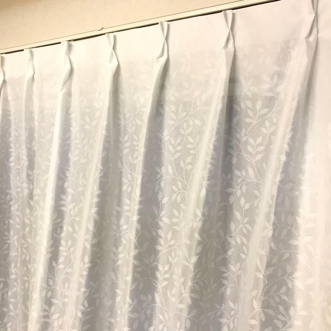 防炎　ミラーレース　カーテン　幅125cm×丈188cm2枚