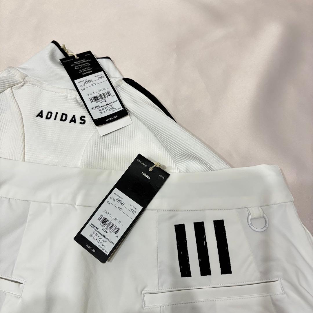 新品adidasゴルフ　スリーストライプストラックジャケット　パンチングスカート