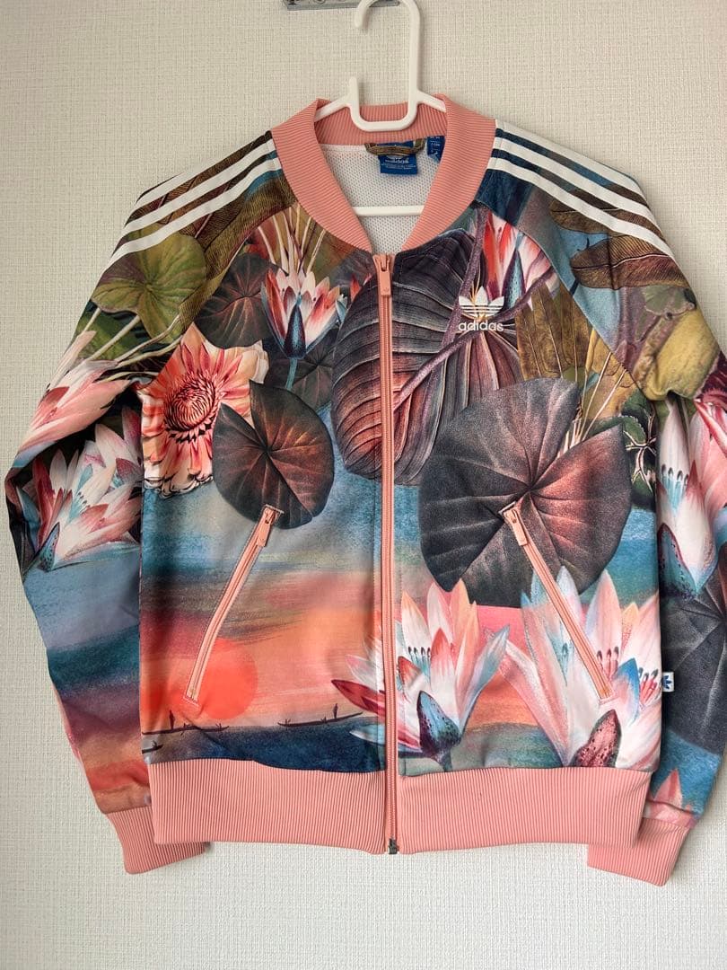【希少レア】adidas アディダス　花柄　トラックジャージ