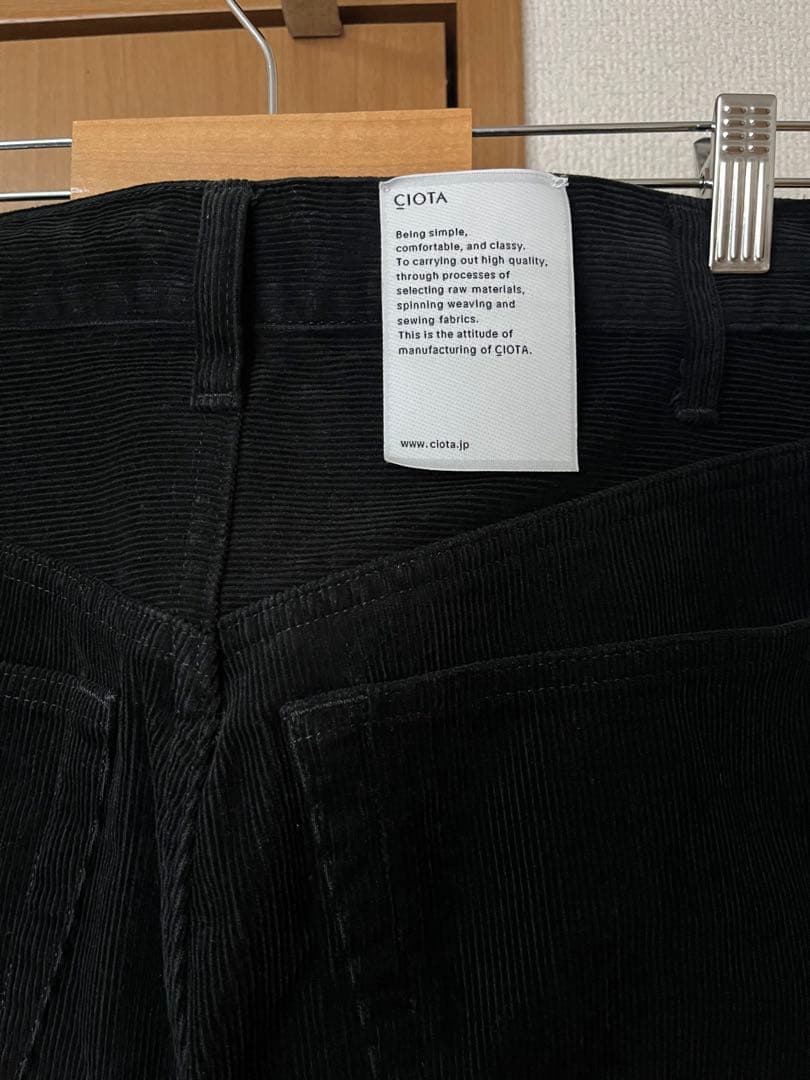 CIOTA Baggy 5 Pocket Corduroy Pants ブラック