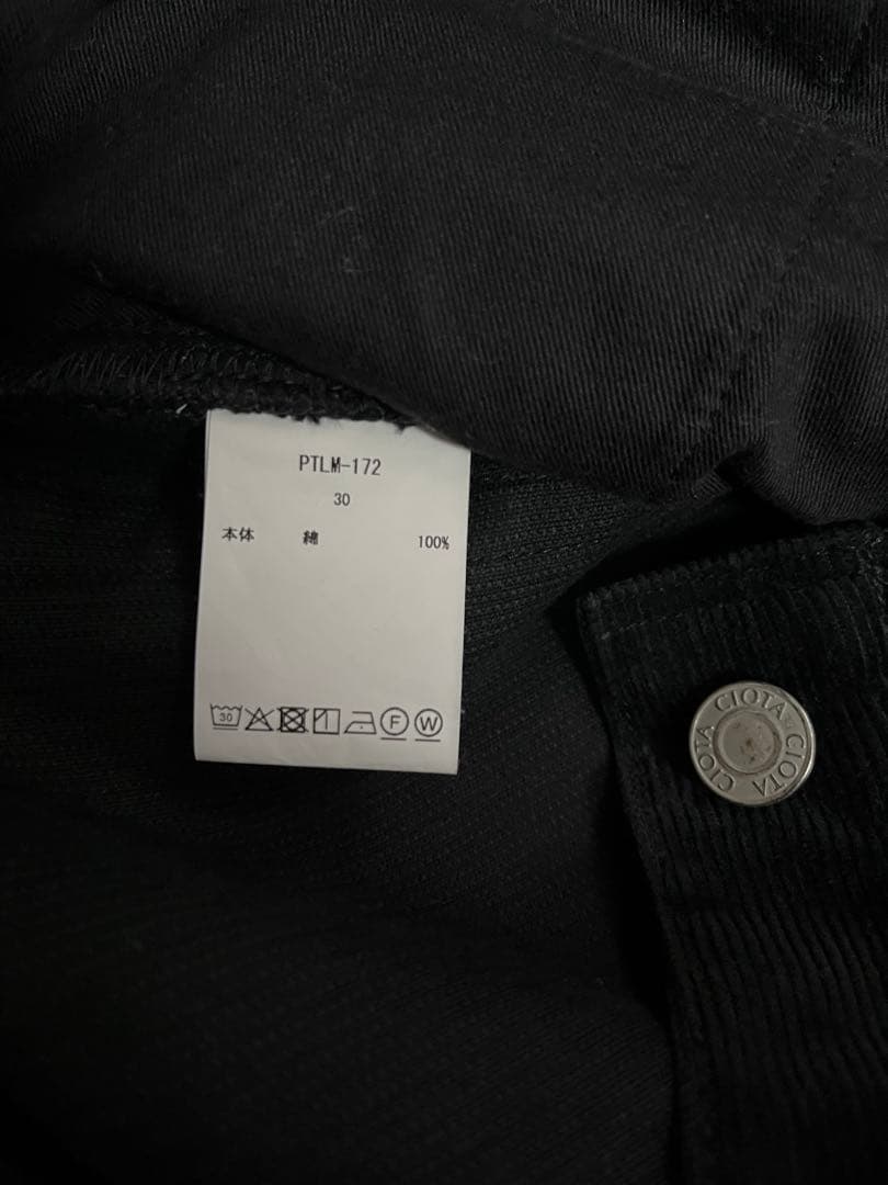 CIOTA Baggy 5 Pocket Corduroy Pants ブラック