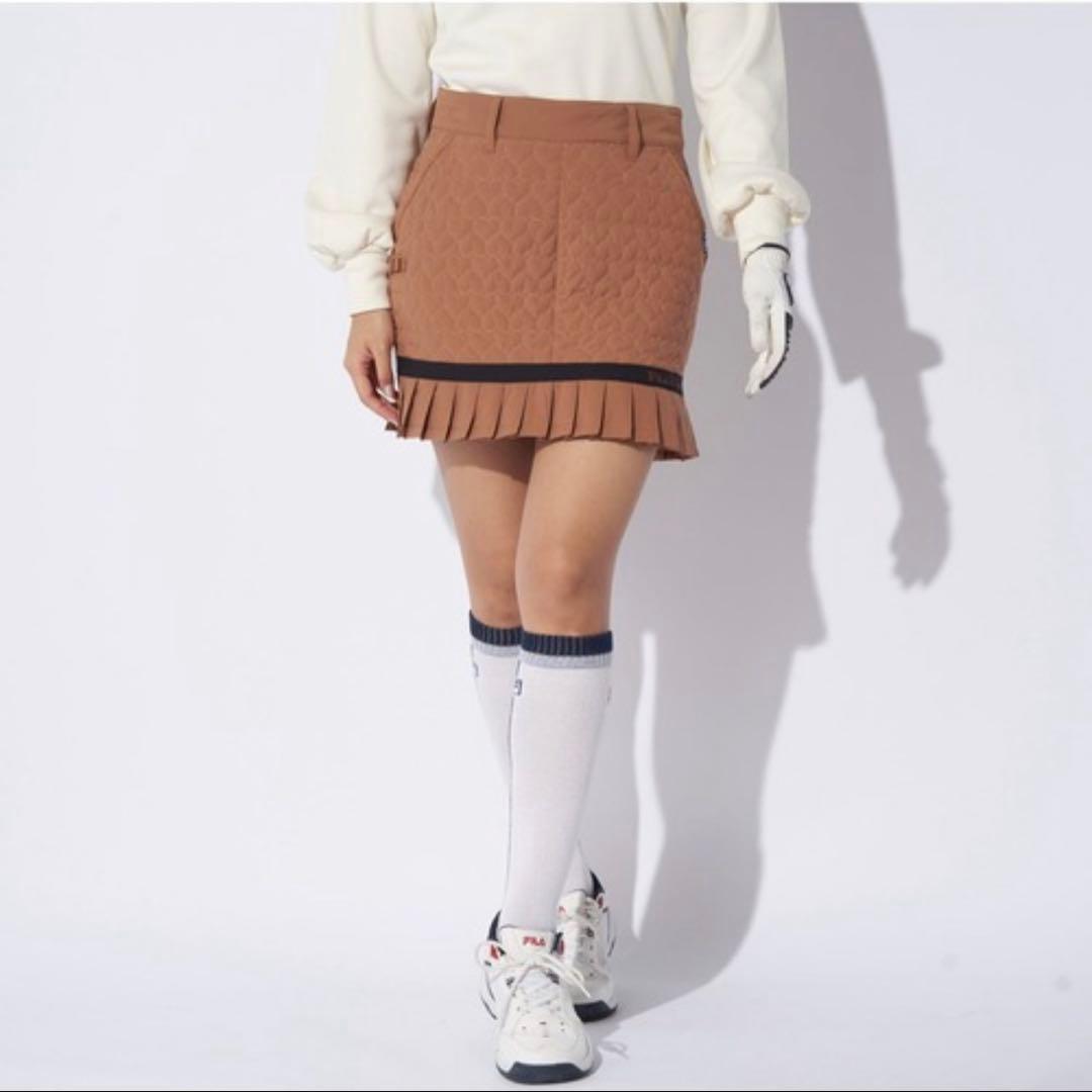 FIRA フィラゴルフ　ハートキルト　中綿スカート　L レディースゴルフウェア
