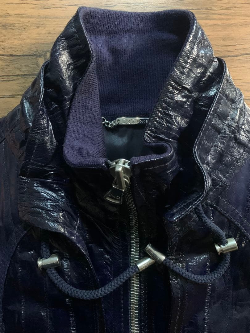 DOLCE＆GABBANA D&G イール レザー　size 46 NAVY