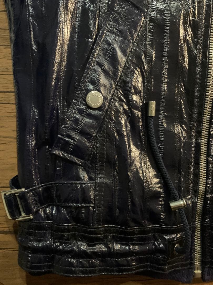 DOLCE＆GABBANA D&G イール レザー　size 46 NAVY
