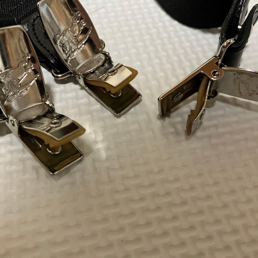 BURBERRY バーバリー サスペンダー ブラック シルバー