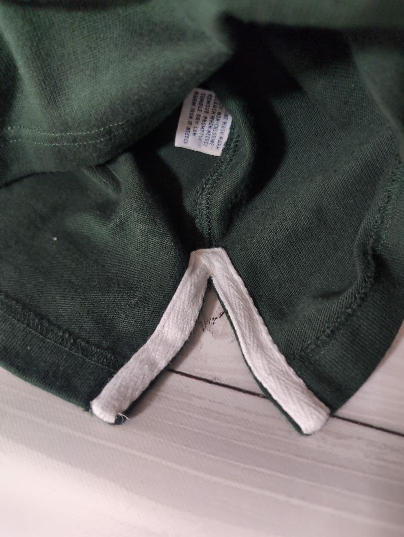 【美品】90Ｓ古着Poloポロラルフローレンラガーシャツ長袖グリーン2XL