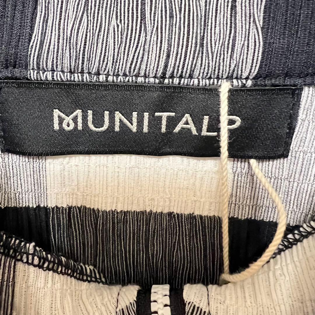 新品 MUNITALP フリーサイズ チェック ジップアップ ブルゾン ゴルフ