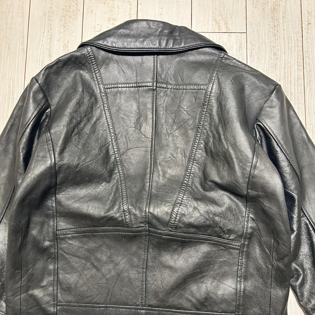 LHP ダブル ライダースジャケット レザージャケット 本革 ラムレザー S