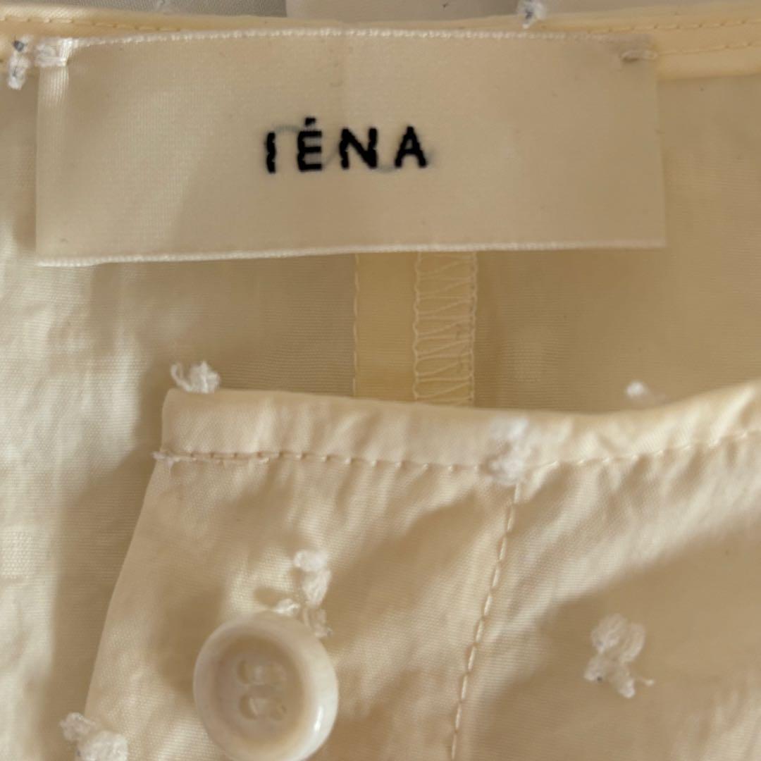 イエナ IENA ドットタフタ シャーリングブラウス シャツ 羽織り 長袖 F