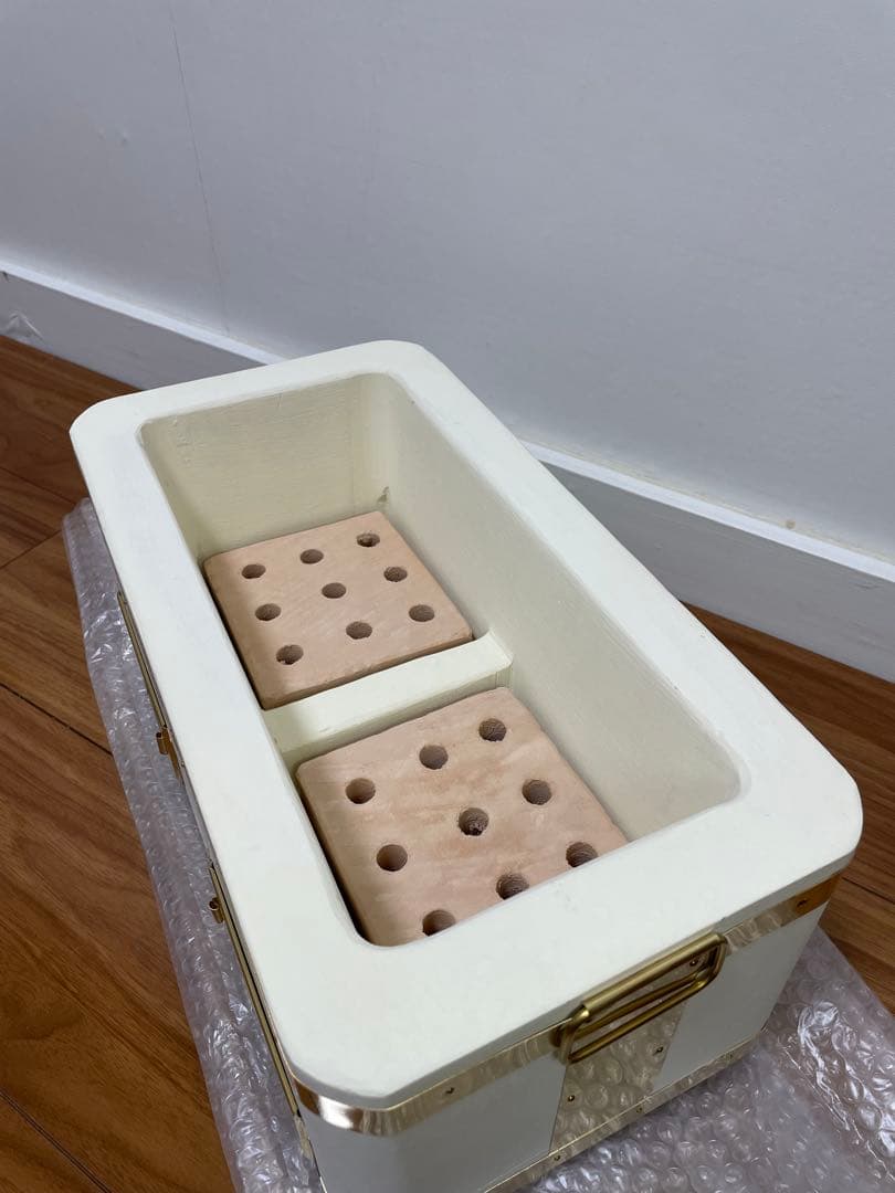 絶版 入手不可品 極上 蓋付長角特大 最高級 天然珪藻土切り出し七輪 伝統工芸