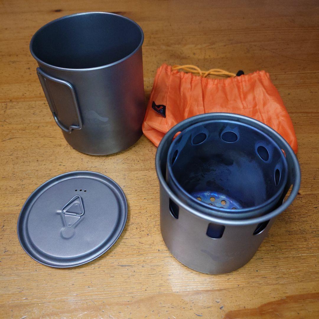 TOAKS チタンウッドストーブ チタンクッカー750ml セット