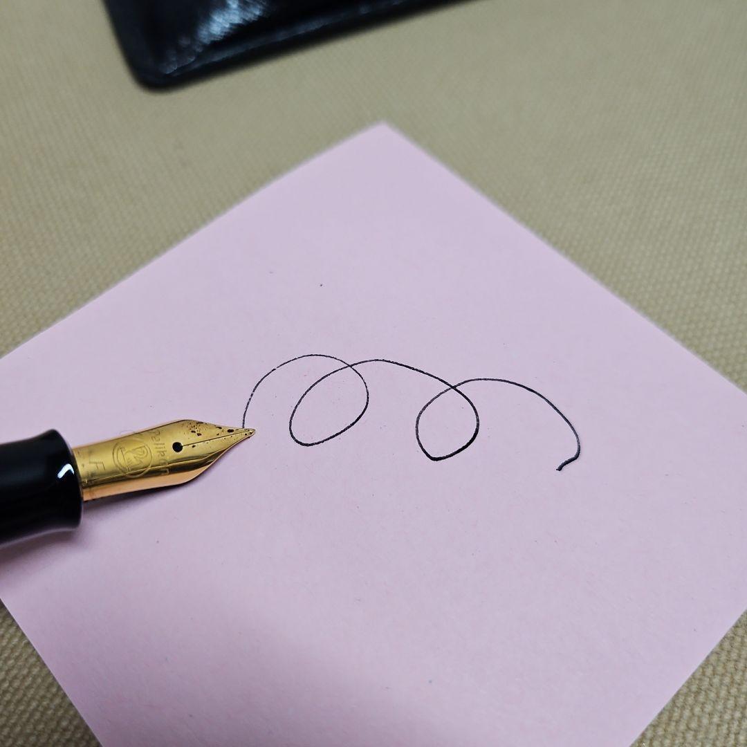 PELIKAN ペリカン F刻印 ペン・万年筆 樹脂系素材 ブラック ケース付き