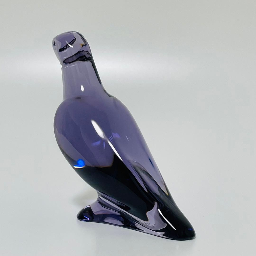Baccarat バカラ オウム インコ クリスタル フィギュリン パープル