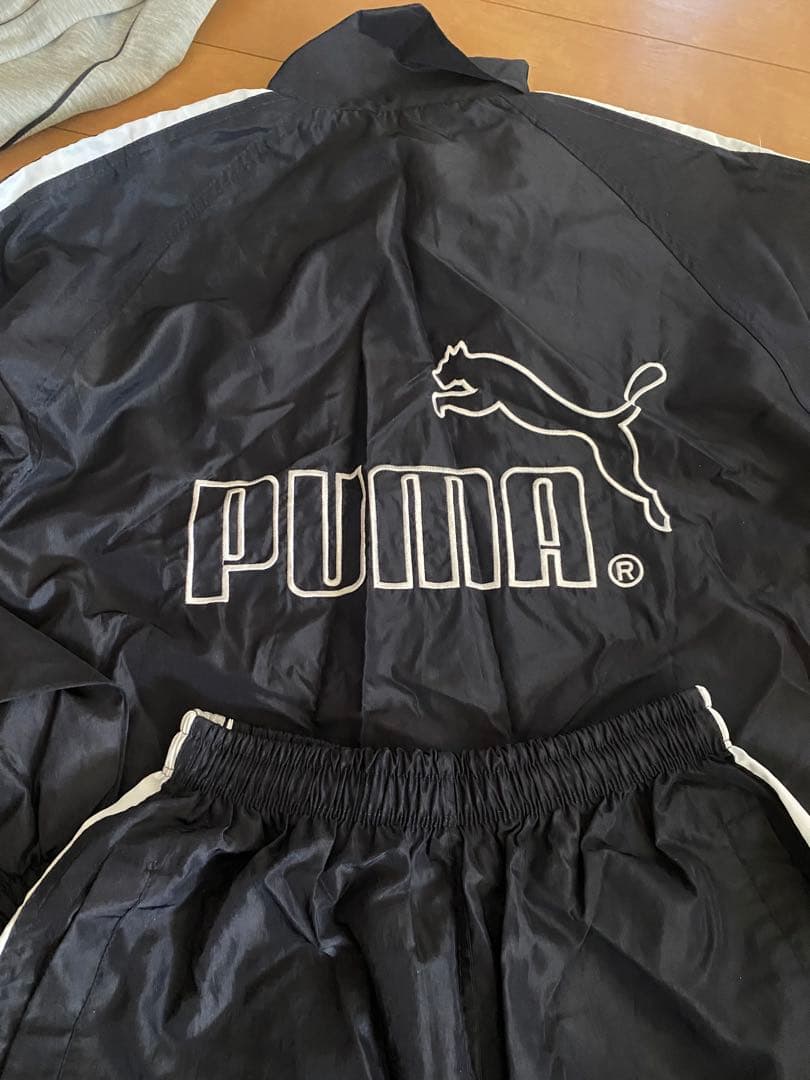 PUMA ナイロンジャケット　上下　ビックロゴ Mサイズ　高騰中