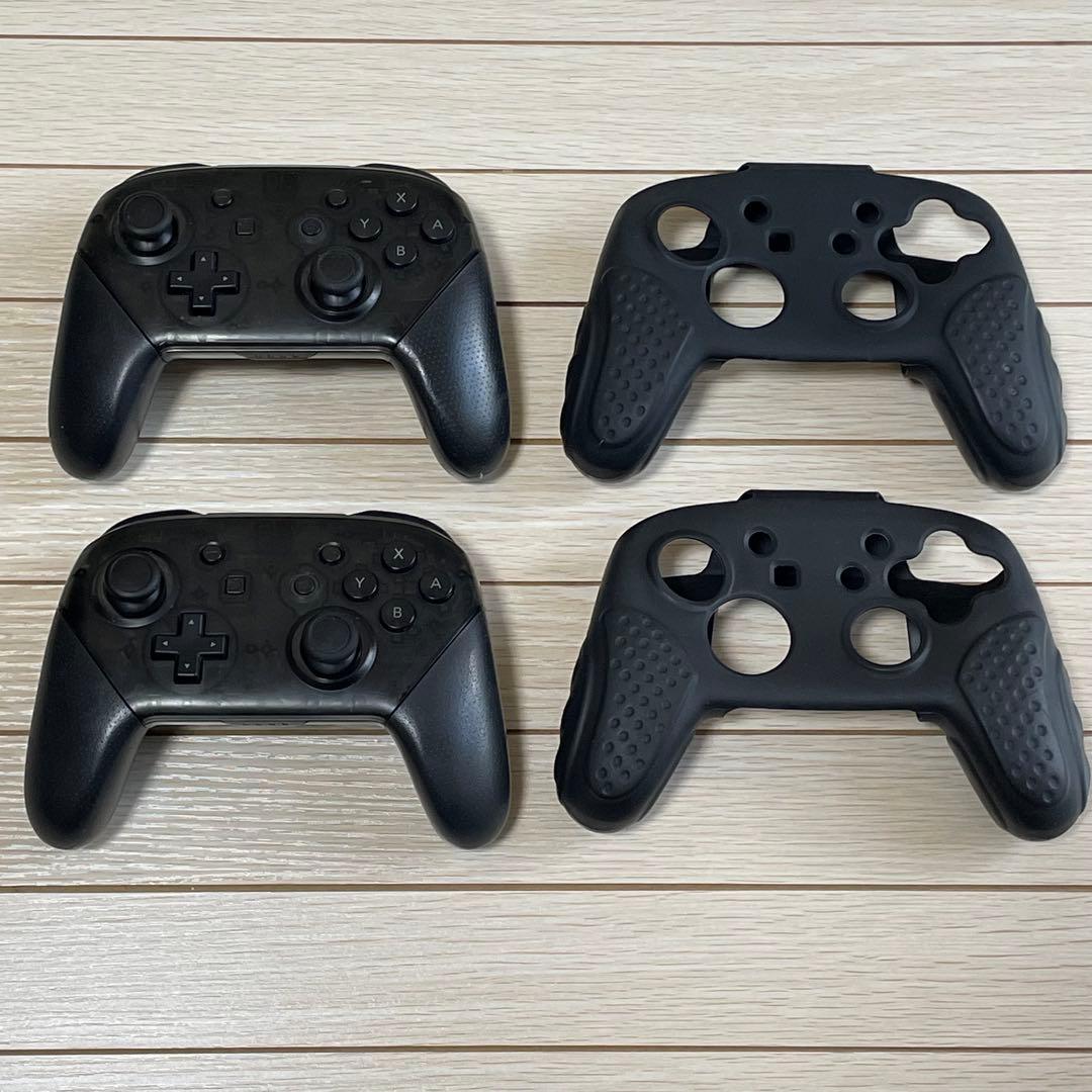 【2個セット】Nintendo Switch プロコン シリコンカバー付き