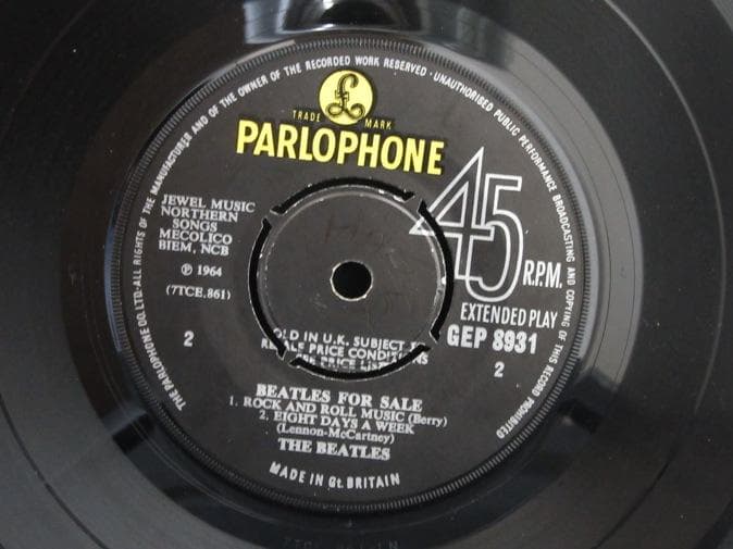 EP★BEATLES★Beatles For Sale UK Y/B Parlo
