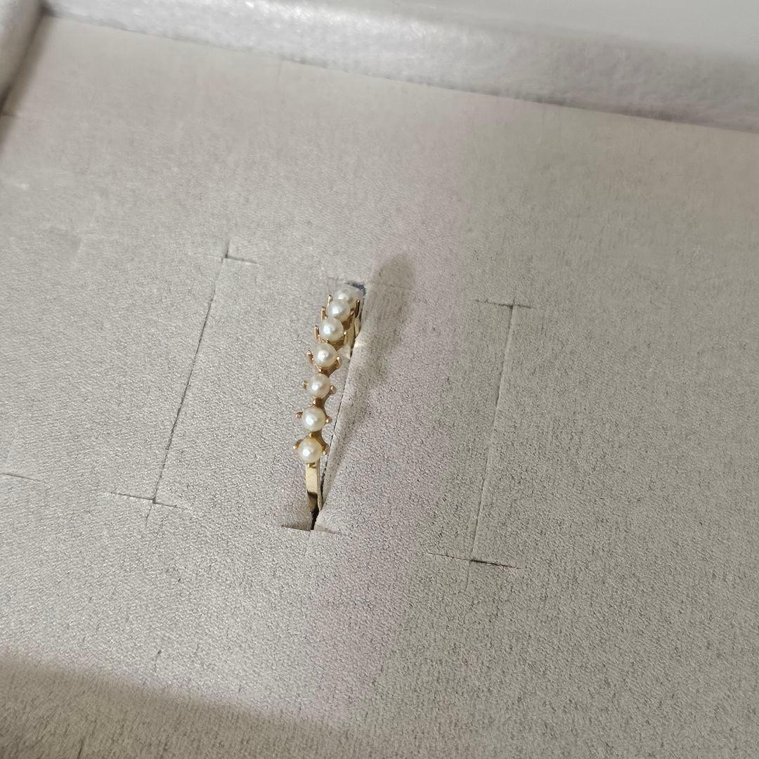 K10YG レイヤード パール リング