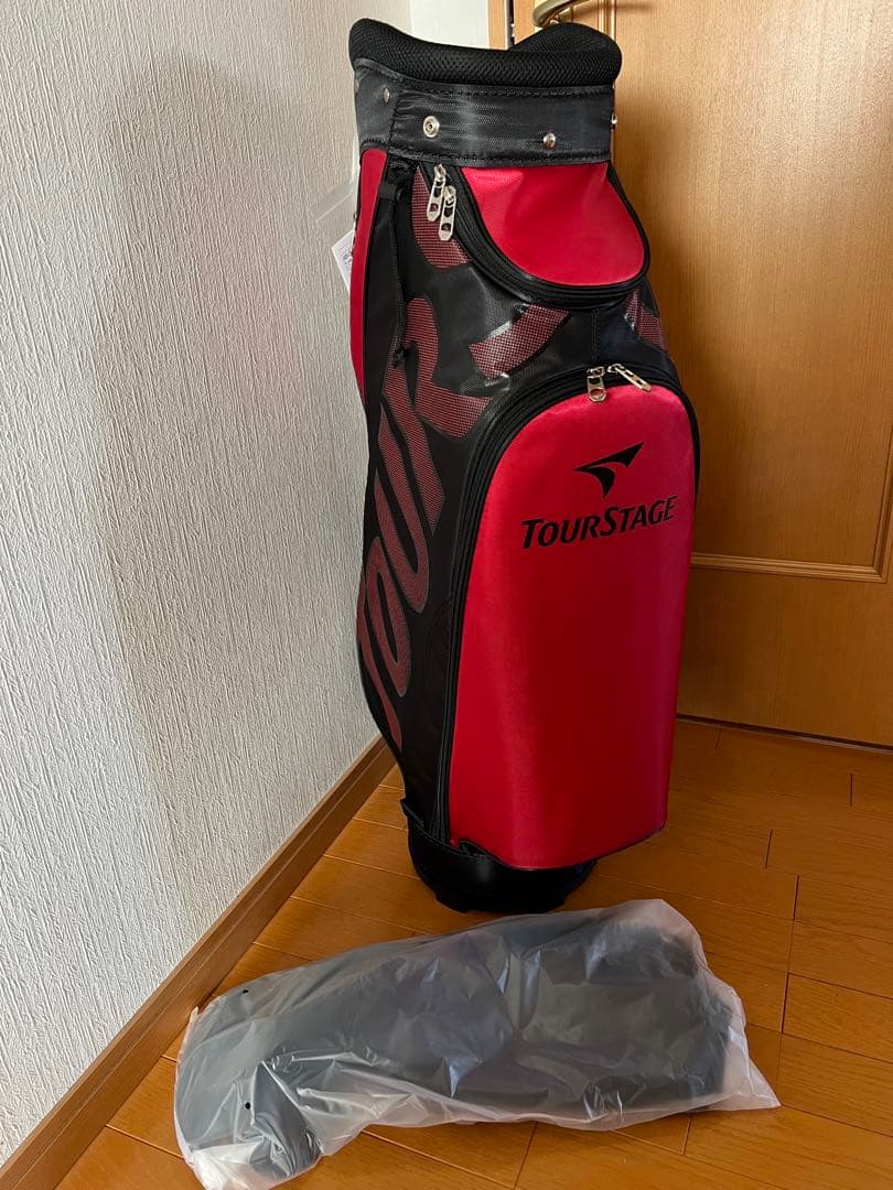 新品　TOURSTAGE キャディバッグ レッド/ブラック