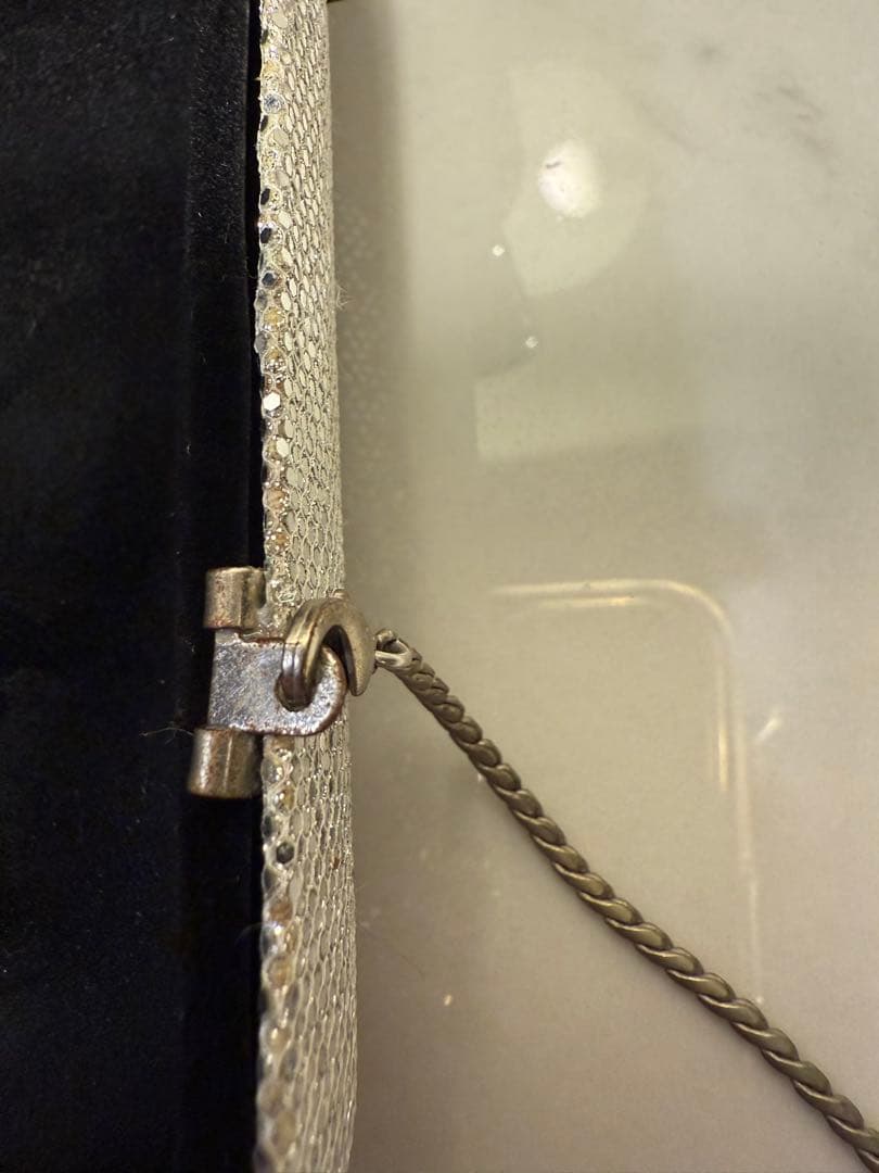 EMPORIO ARMANI DIAMONDS グリッターメッシュクラッチバッグ