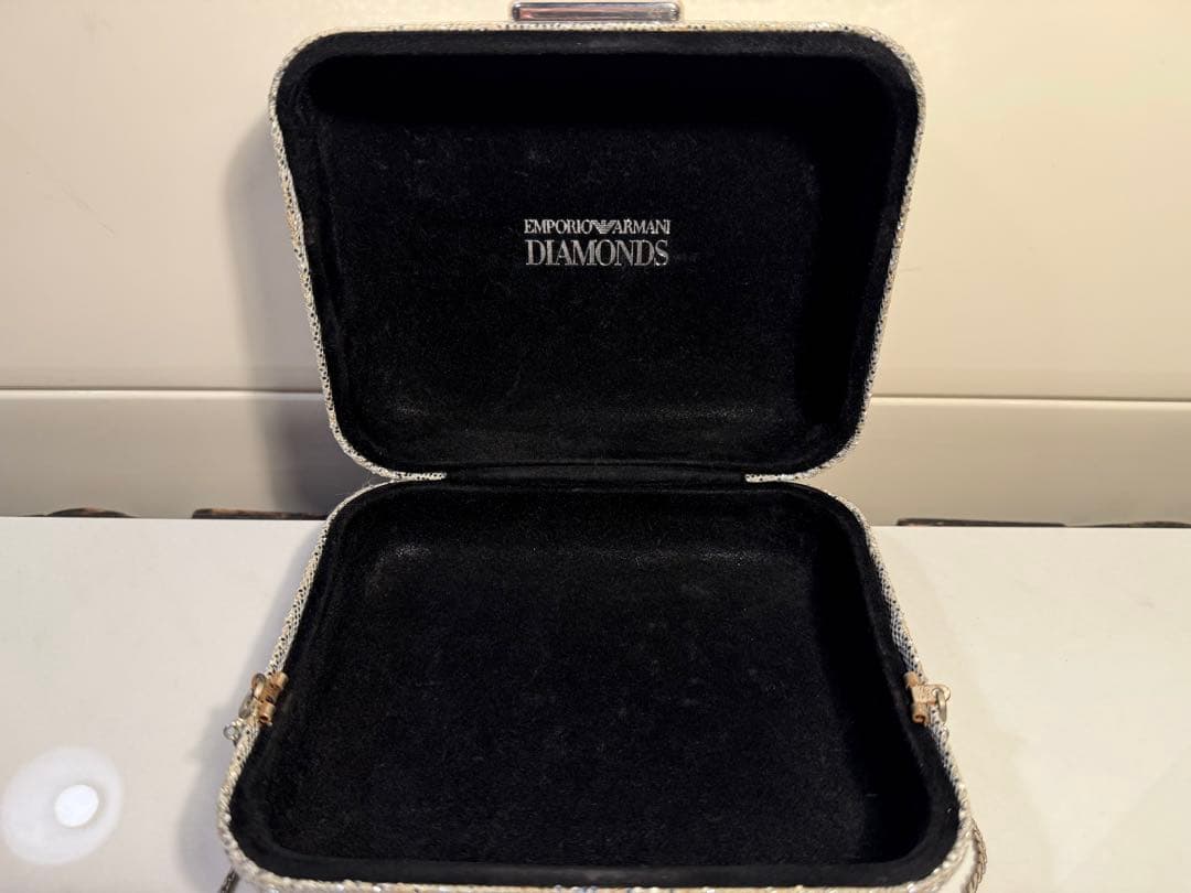 EMPORIO ARMANI DIAMONDS グリッターメッシュクラッチバッグ