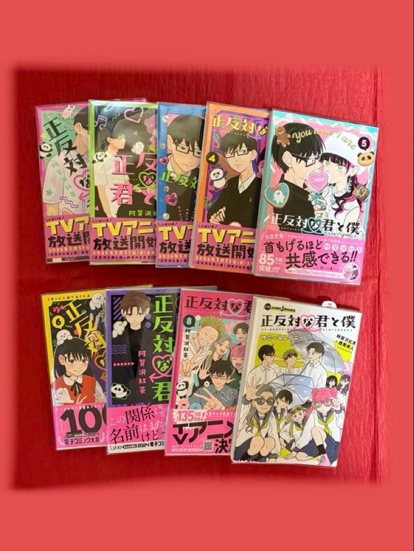 正反対な君と僕 全巻　阿賀沢紅茶　小説 サニー&レイニー　西馬舜人　集英社