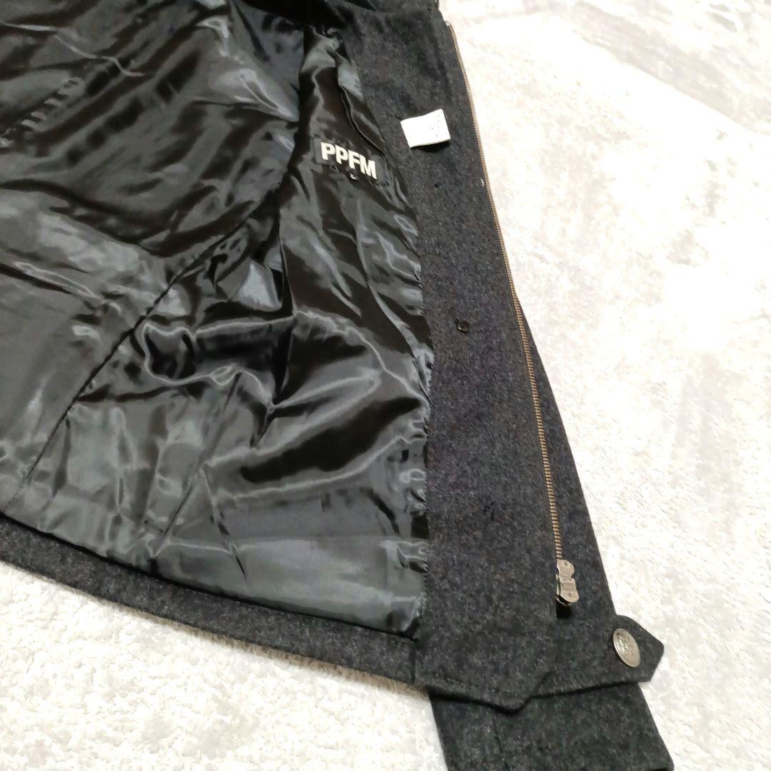 PPFMナポレオンジャケットLサイズ黒メンズ銀ボタン秋冬アウター