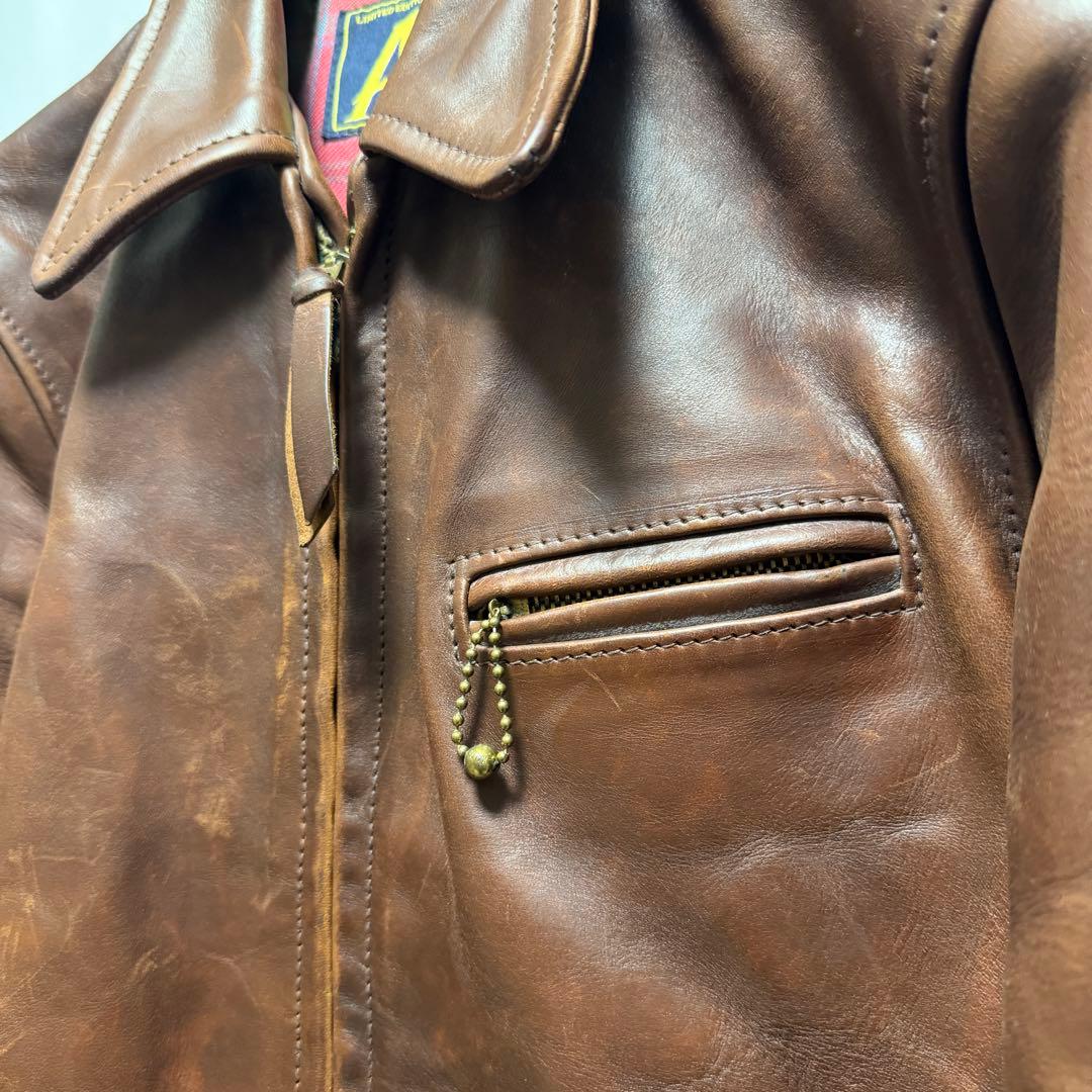 エアロレザー ハイウェイマン プレミア 本革 馬革 レザー ジャケット カスタム