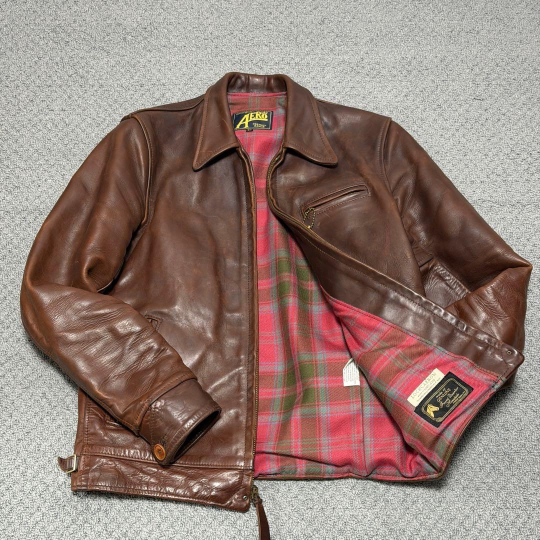 エアロレザー ハイウェイマン プレミア 本革 馬革 レザー ジャケット カスタム