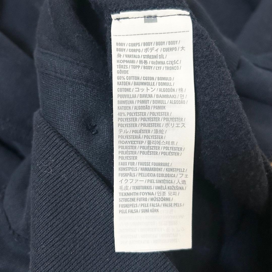 アバクロンビー&フィッチ　アバクロ　パーカー　ファー　ダブルボタン　紺　【M】