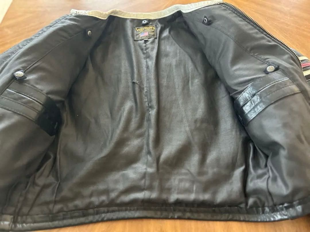 【稀少サイズ】美品 40vanson レザー ライダースジャケット バンソン 革