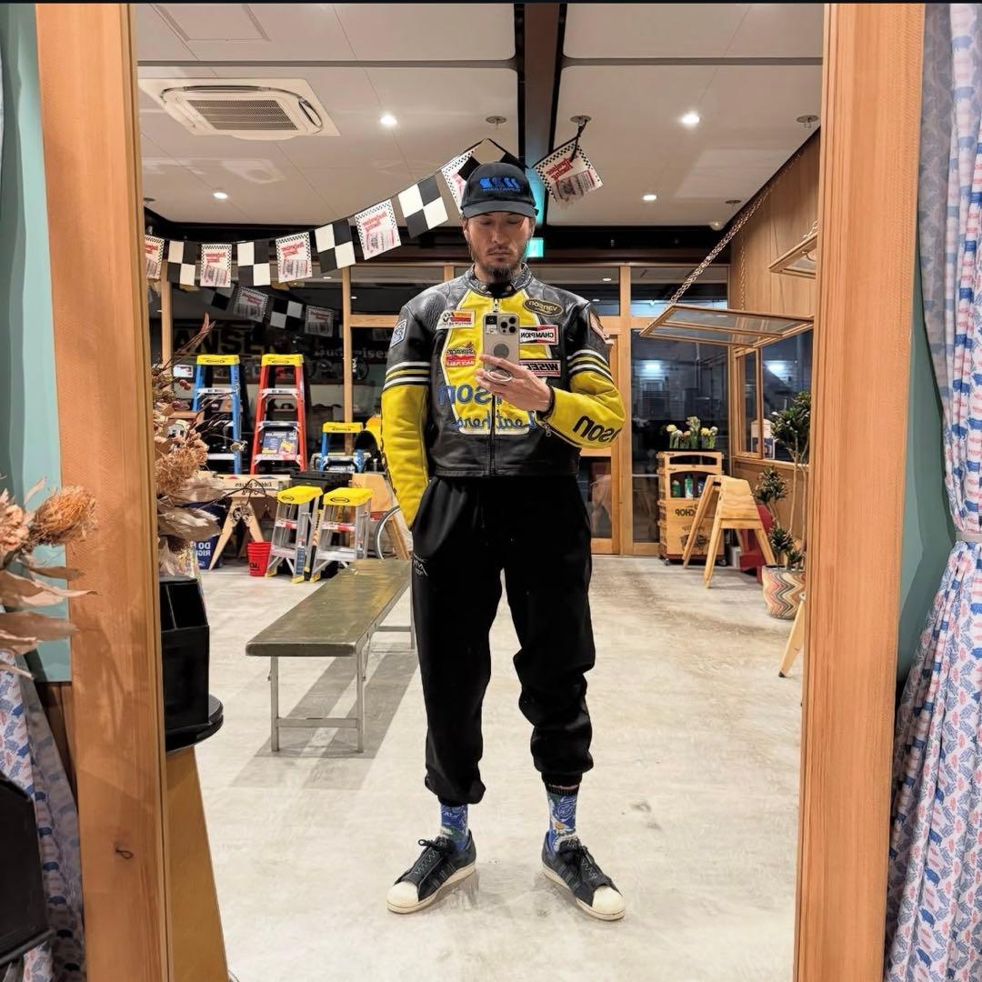 【稀少サイズ】美品 40vanson レザー ライダースジャケット バンソン 革