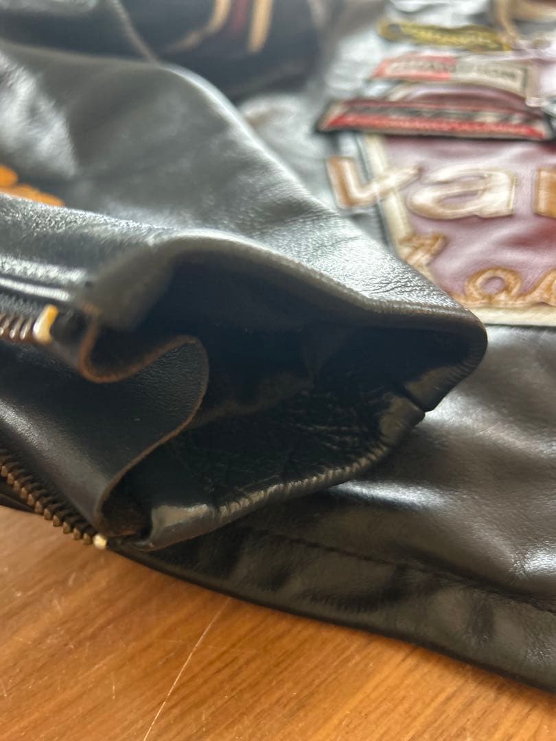 【稀少サイズ】美品 40vanson レザー ライダースジャケット バンソン 革
